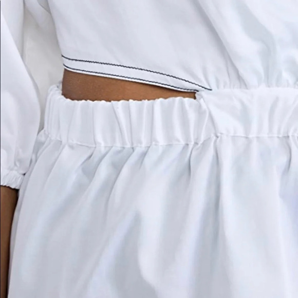 NWT Something Navy Wrap Top with Cut Outs in White Size Small Arielle Charnas - Picture 6 of 10